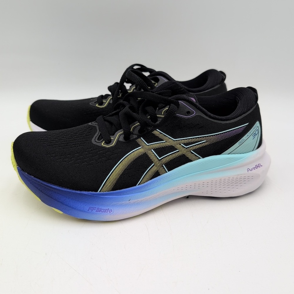 Asics Gel-Kayano 30 Women's Size 6 WIDE Running Shoes Black / Glow Yellow NEW - Picture 5 of 10